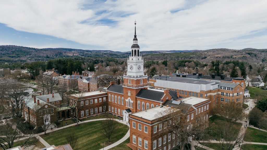 Aerial shot of Baker Tower
